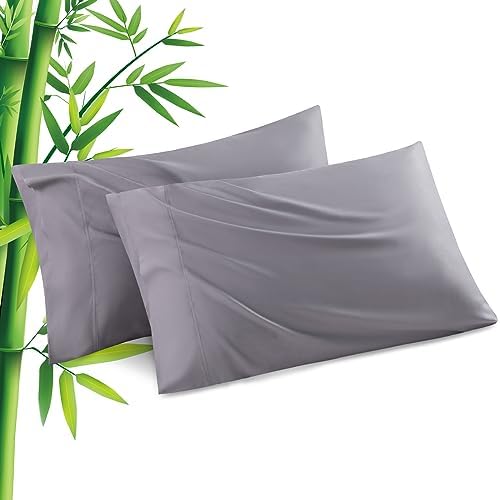 Pillowcases Standard Size 2 Pack, Cooling Viscose from Bamboo Pillow Cases by JamRest