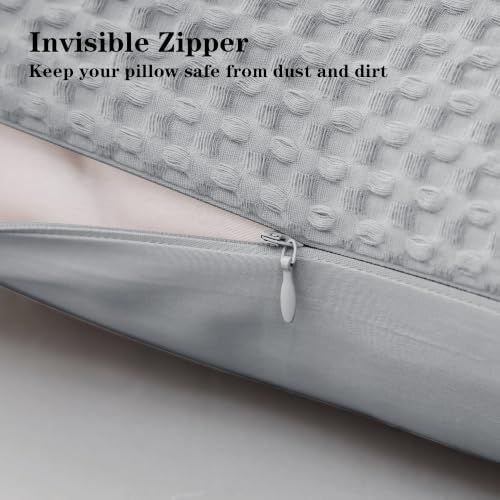 100% Cotton Waffle Weave Body Pillowcase 1 Pack, Envelope Closure, Soft & - Image 4