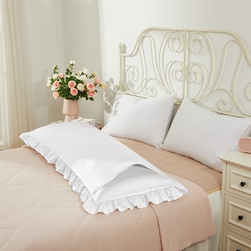 White Satin Pillowcases Body Pillow - Image 4
