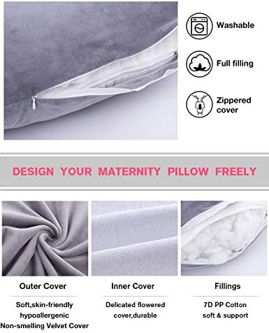 Pregnancy Pillow, U Shaped Full Body Pillow, Support and Maternity Pillow - Image 3