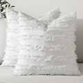 MIULEE Boho Linen Striped Throw Pillow Covers 18x18 by MIULEE