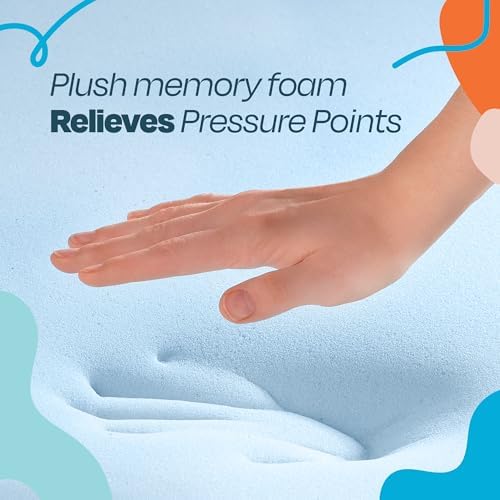 Linenspa Memory Foam Mattress Topper, Short Queen Size - Image 3