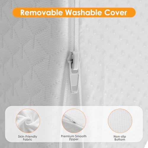 Ruqmuis Wedge Pillow for Acid Reflux, Bed Wedge Pillow for Headboard 10" - Image 5