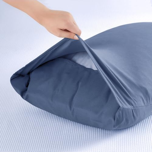 Gray Blue King Size Pillow Cases Set of 2 - Image 4