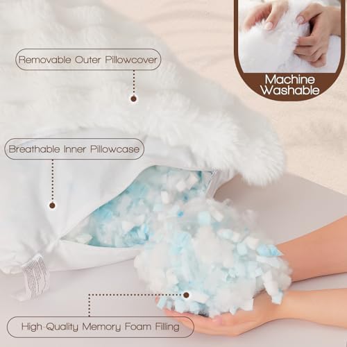 YZ HOME Faux Fur Fluffy Body Pillow - Image 4