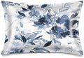 Silk Satin Pillowcase for Hair and Skin, Flowers Throw Pillow Cover Queen Size by Unknown