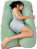 QUEEN ROSE Cooling Pregnancy Pillows, U Shaped Full Body Maternity Pillow by QUEENROSE