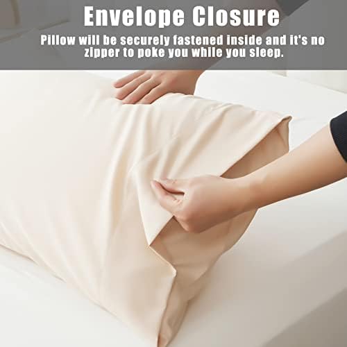 Pillow Cases King Size 2 Pack, Bamboo Rayon Cooling Pillowcases - Image 4