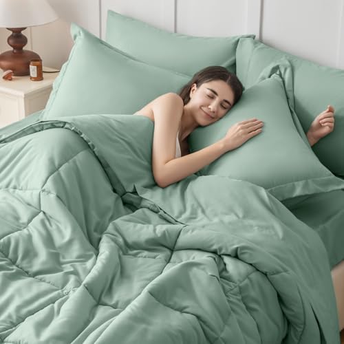 JOLLYVOGUE Queen Comforter Set, Ultra-Soft Bed in a Bag Queen Size 7 Pieces - Image 6