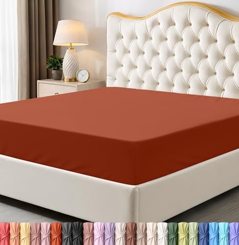 King Fitted Sheet, Ultra Soft Fits Up to 15 Inch Deep Pocket by UTOPIABEDDING