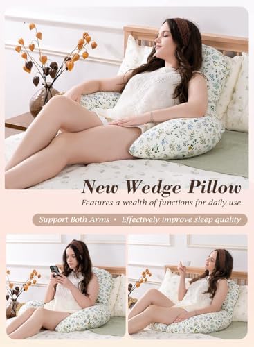 INSEN Wedge Pillow Set for Sleeping and After Surgery, Use for Acid Reflux - Image 4