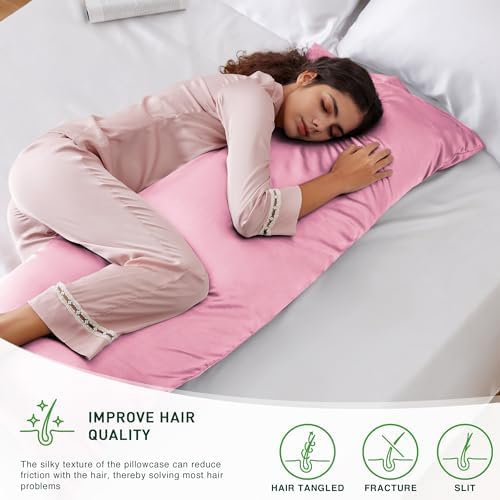 Love's cabin Satin Body Pillowcase 20x54, Cooling Pillow Cover - Image 2