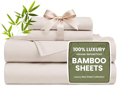 Love's cabin 4 Piece Full Size Sheet Set, 100% Rayon Derived from Bamboo by Lovescabin