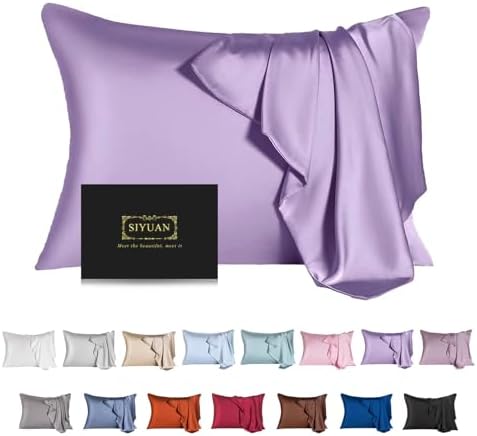 Mulberry Silk Pillowcase for Hair and Skin, Queen Size Cooling Silk Pillow Case by SIYUAN