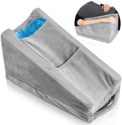 Buryeah Gray Arm Elevation Pillow 2 Pocket, Plush Material by Buryeah