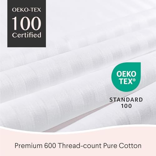 FAUNNA 600TC 100% Cotton Pillow Protectors, King Size, 4 Pack - Image 2