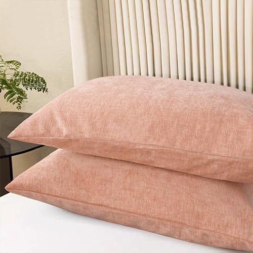 CaliTime Decorative Standard Throw Pillow Covers 26 X 20 Inches Dusty Pink - Image 3