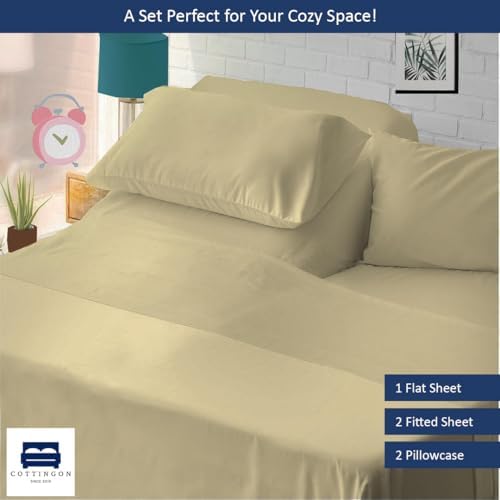 4 Piece Flex Head King Sheet Set 34" Top, 100% Egyptian Cotton - Image 3