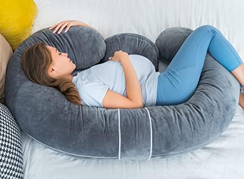 QUEEN ROSE E Shaped Pregnancy Pillows, Detachable Maternity Body Pillow - Image 5