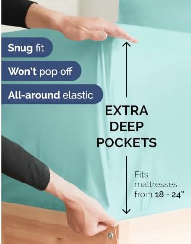 CGK Linens 2 Pack Extra Deep King Fitted Sheets - Image 2