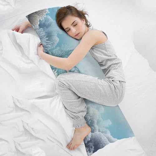 Coastal Blue Body Pillow Cover Sea Turtle Pillowcase - Image 7