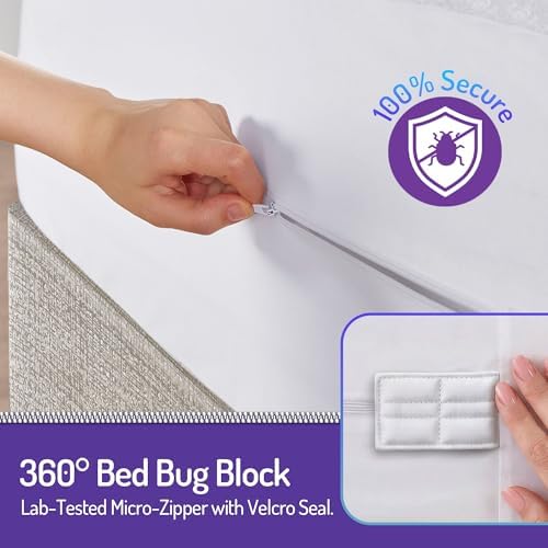 Bed Bug Mattress Cover Full, Mattress Protector, Fits 15-18 Inch - Image 2