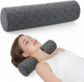 3.1" Small Neck Roll Memory Foam Pillow Cylinder, Detachable Cover by Unknown