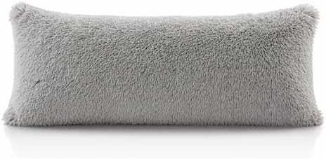 REAFORT Long Hair Faux Fur Body Pillow Cover 21"x54", Hidden Zipper - Image 2
