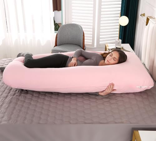 Amagoing Pregnancy Pillow, 57 Inch U Shaped Maternity Full Body Pillow - Image 5