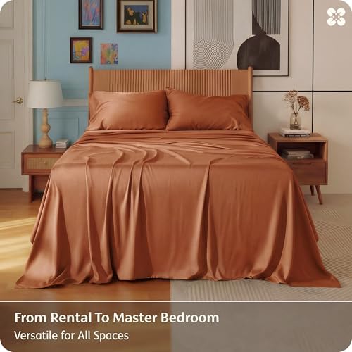 Bedsure PureWoven 100% Rayon Derived from Bamboo, Queen Sheets, 4 Pieces - Image 5