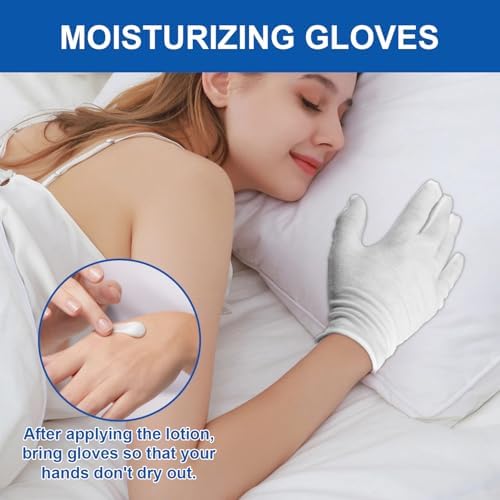 6 Pairs Cotton Gloves for Dry Hands Sleeping, Soft Sleep Gloves for Eczema - Image 6