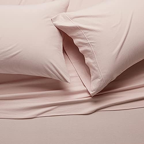 Amazon Basics 4 Piece Breathable 100% Cotton Jersey Knit Bed Sheet Set - Image 3