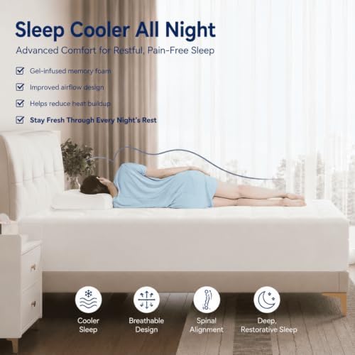 ELEMUSE Full XL College Dorm 3 Inch Dual Layer Memory Foam Mattress Topper - Image 5