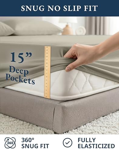LANE LINEN Full Size Sheets 100% Organic Cotton Soft 4pc Percale - Image 7