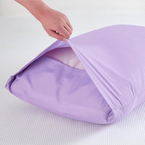 Purple Pillow Covers Set of 2，2 Pack Standard Size Pillow Cases，20"X26" - Image 4