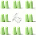 10 Pairs Green Reusable Ear Plugs, 32dB NRR Noise Reduction, Washable by vvmotes