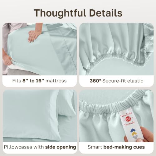 California Design Den Luxury 600 Thread Count Cotton Sheets Queen - Image 5