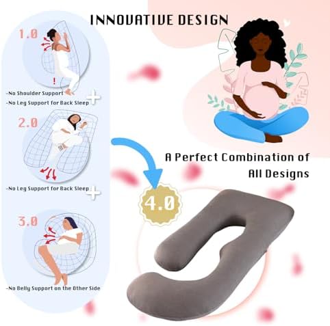 ALLOPERA Pregnancy Pillow, Full Body Maternity Pillow 57 inch, - Image 5