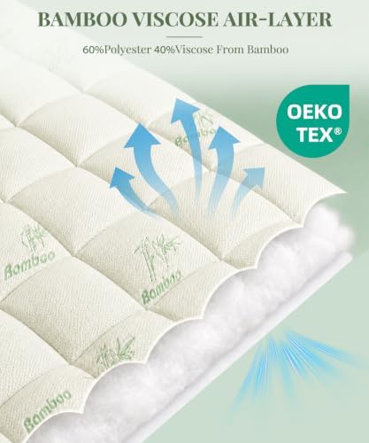 Mattress Topper Queen, Ultra Soft & Breathable Pillow Top Mattress Pad - Image 5