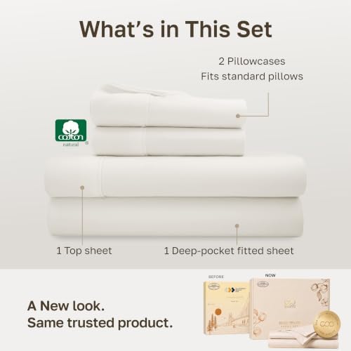 California Design Den Soft 100% Cotton Sateen Full Sheets - Image 3