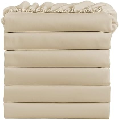 FreshCulture King Fitted Sheets, Bulk Pack of 6, Deep Pocket, Soft Microfiber by FreshCulture