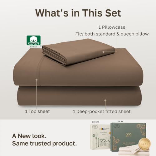 California Design Den 600 Thread Count Cotton Twin Sheet Set - Image 3