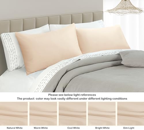 100% Egyptian Cotton Pillow Protectors Set of 2 Standard Size - Image 7