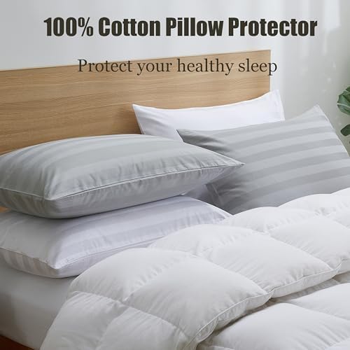 100% Cotton Zippered Pillow Protectors King Size - Image 5