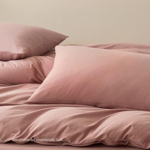JELLYMONI 100% Washed Cotton Pillowcases, Envelope Closure 2-Pack - Image 4