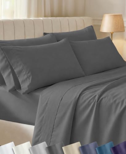 California Design Den Soft 100% Cotton Sateen King Sheets by CaliforniaDesignDen