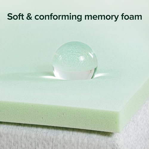 ZINUS 2 Inch Green Tea Memory Foam Mattress Topper, Pressure-Relieving Layer - Image 3