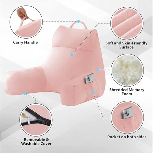 IPYNBAP Back Pillow for Bed Sitting up, Reading Pillow, 20 Inch - Image 3