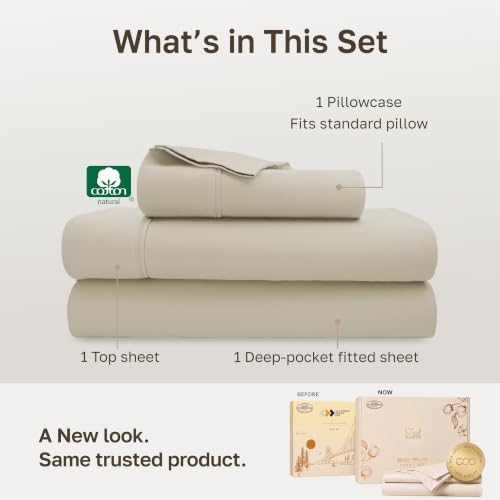 California Design Den 100% Cotton Sateen 3 Pc XL Twin Sheet Set - Image 3