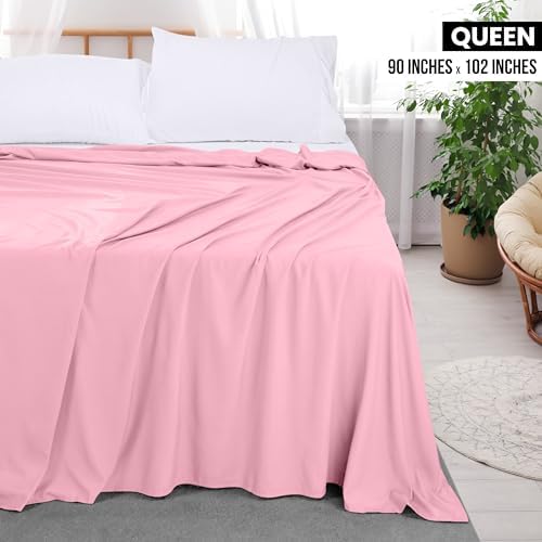 Queen Size Flat Sheet Only, Ultra Soft & Breathable Hotel Sheets - Image 2